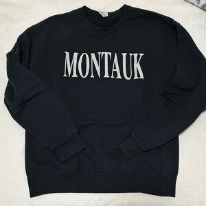 Montauk Black Crew Neck Sweater Size Medium